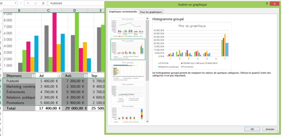 graphiques excel